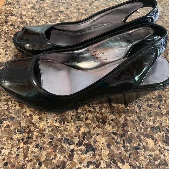 Calvin Klein Black Wedges - Picture 2 of 4